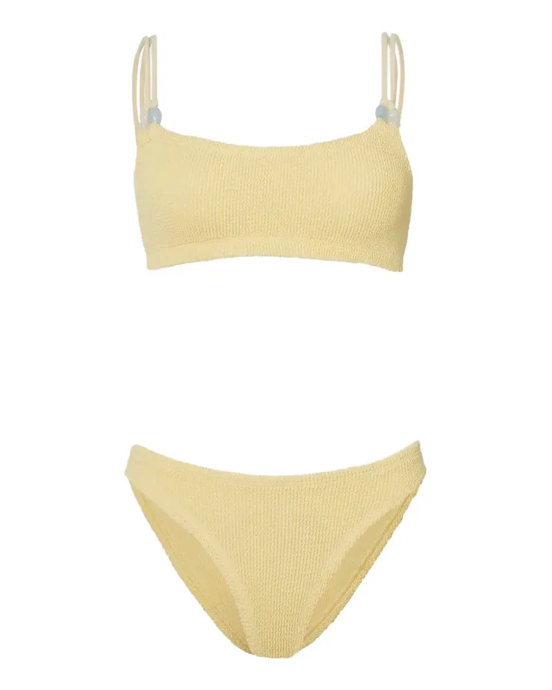 Hunza G Cassie Bikini mit Perlen - Gelb Gelb