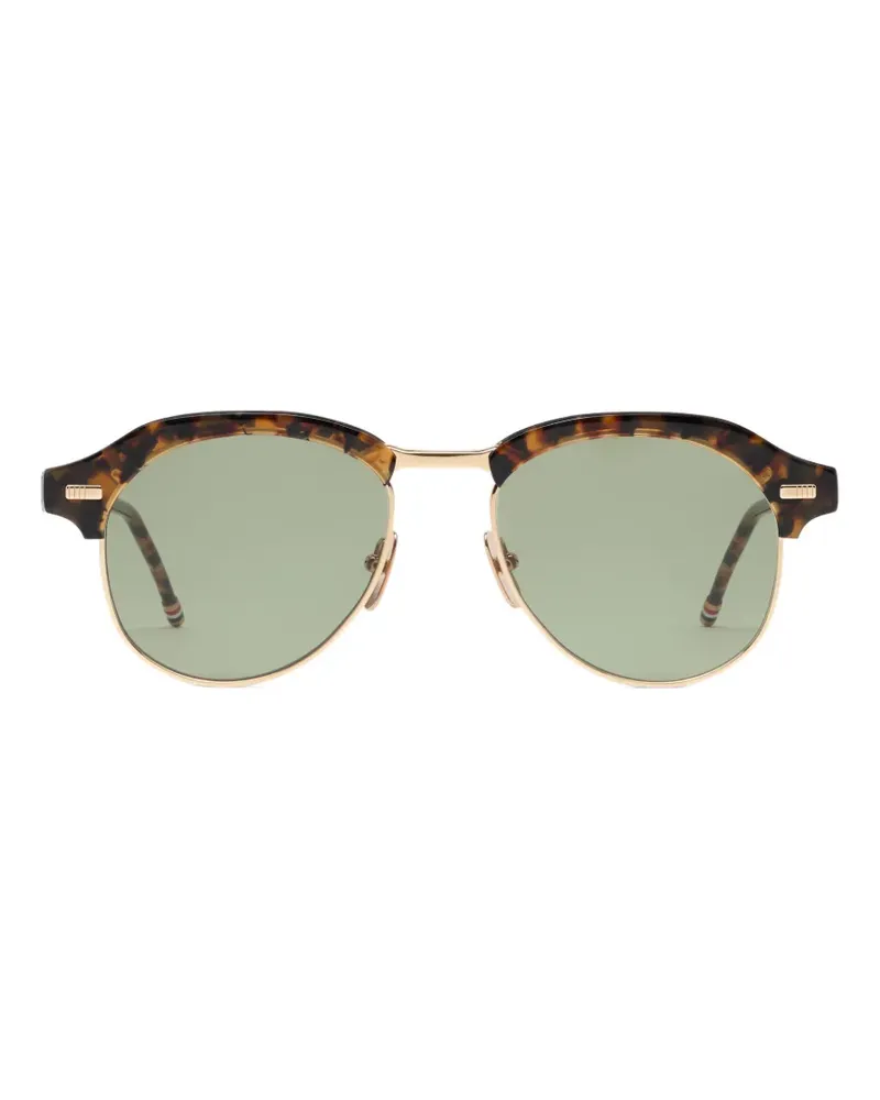 Thom Browne tortoiseshell-effect browline sunglasses - Braun Braun