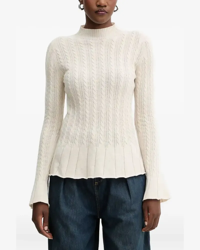 Twin-Set cable-knit sweater - Nude Nude