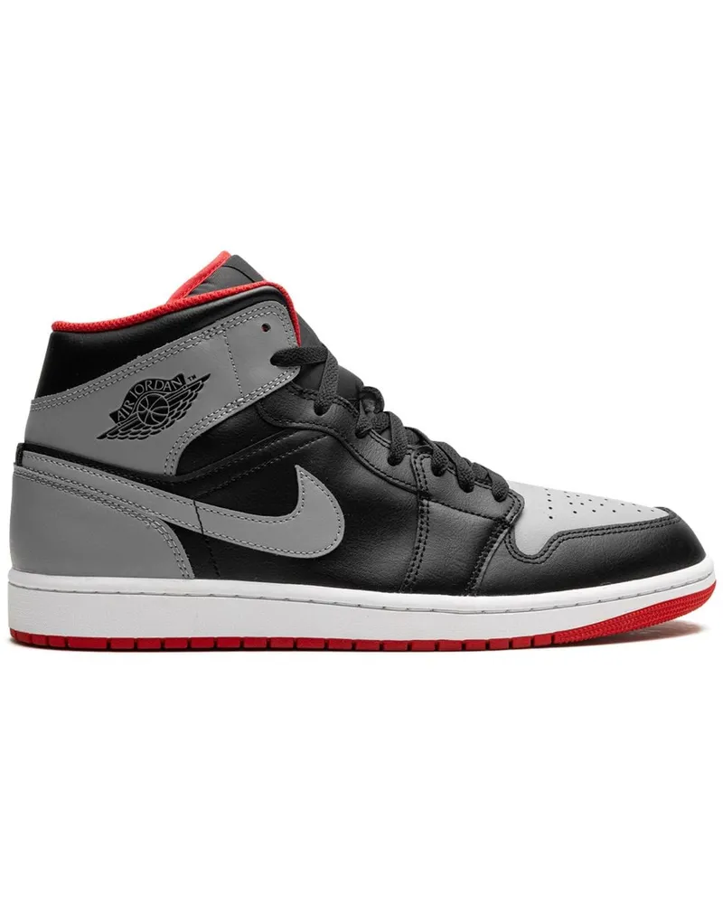 Jordan 1 Mid "Bred Shadow" Sneakers - Schwarz Schwarz