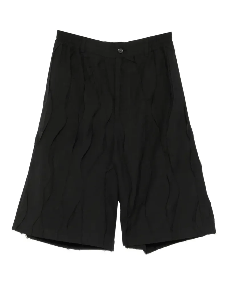 SONGZIO Fragment frayed-detail shorts - Schwarz Schwarz