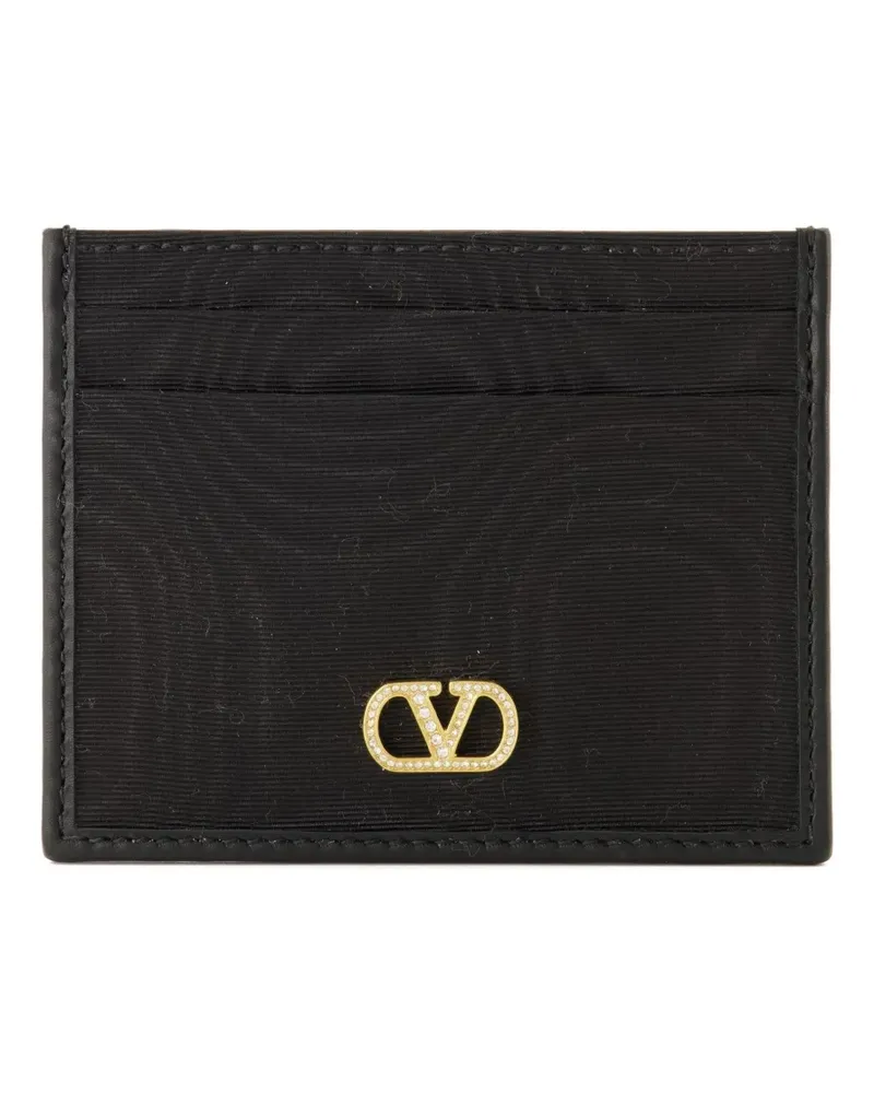 Valentino Garavani VLogo crystal-embellished card holder - Schwarz Schwarz