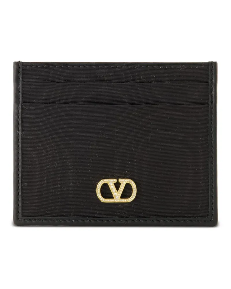 Valentino Garavani VLogo crystal-embellished card holder - Schwarz Schwarz