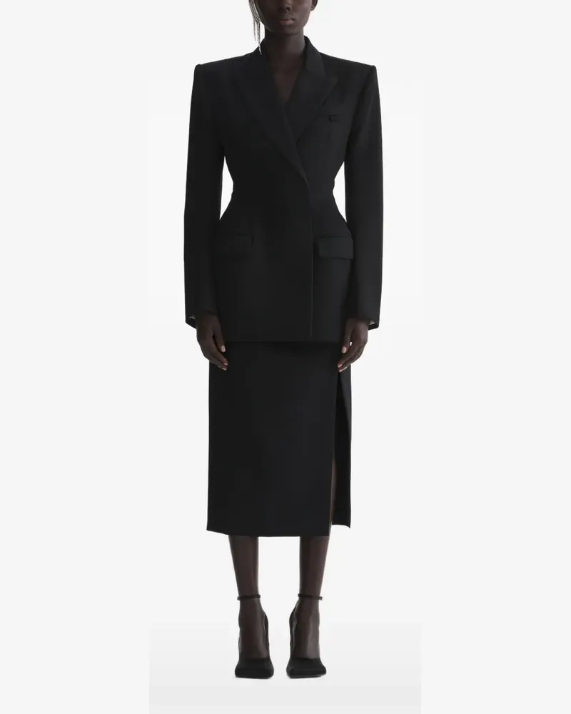 Thierry Mugler Jacke mit betonten Schultern - Schwarz Schwarz