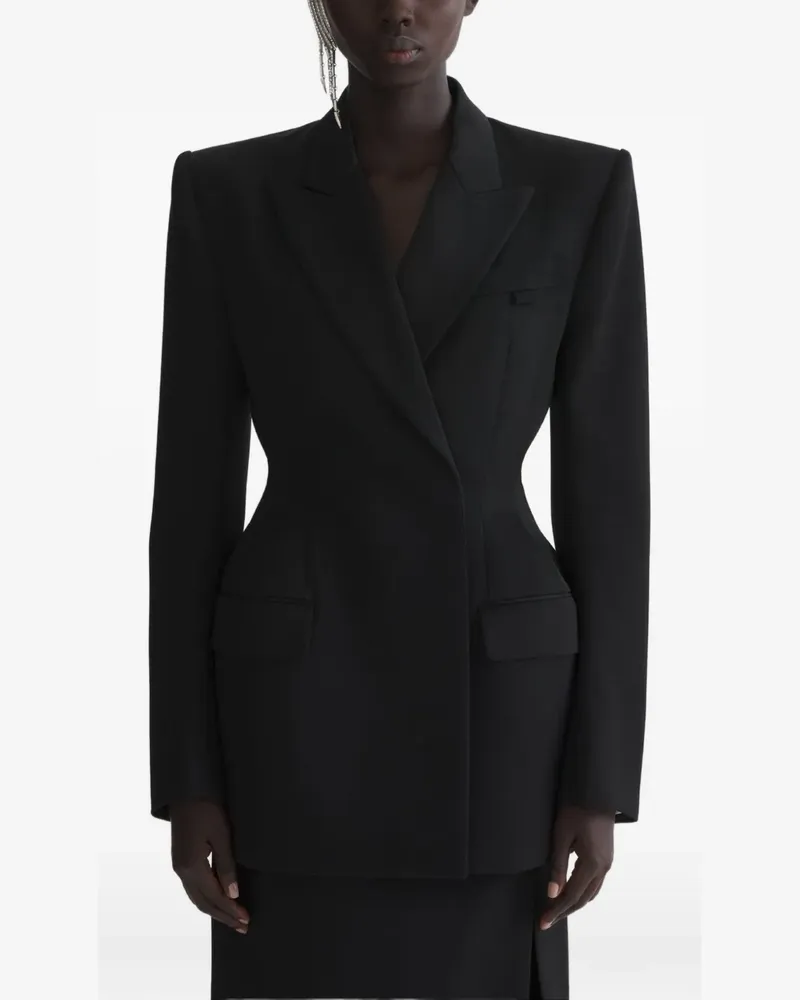 Thierry Mugler Jacke im Sanduhr-Design - Schwarz Schwarz