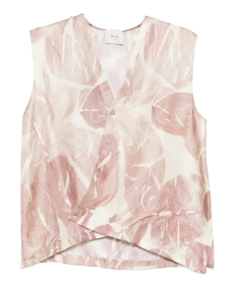 ALYSI Jacke mit gebürstetem Print - Rosa Rosa