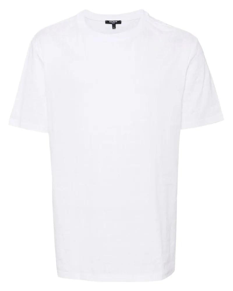 Balmain T-Shirt mit Logo-Print - Weiß Weiß