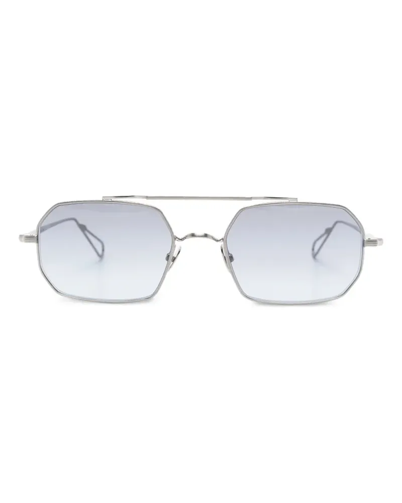 AHLEM Clovis Sonnenbrille mit achteckigem Gestell - Silber Silber