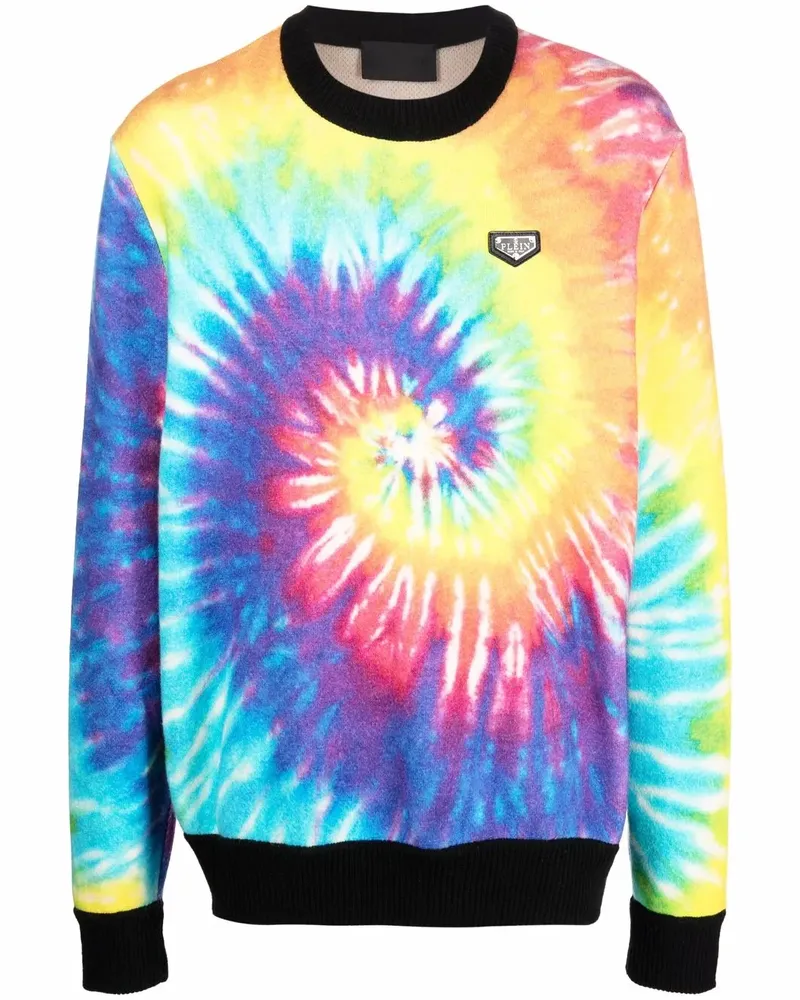 Philipp Plein Sweatshirt mit Batikmuster - Blau Blau