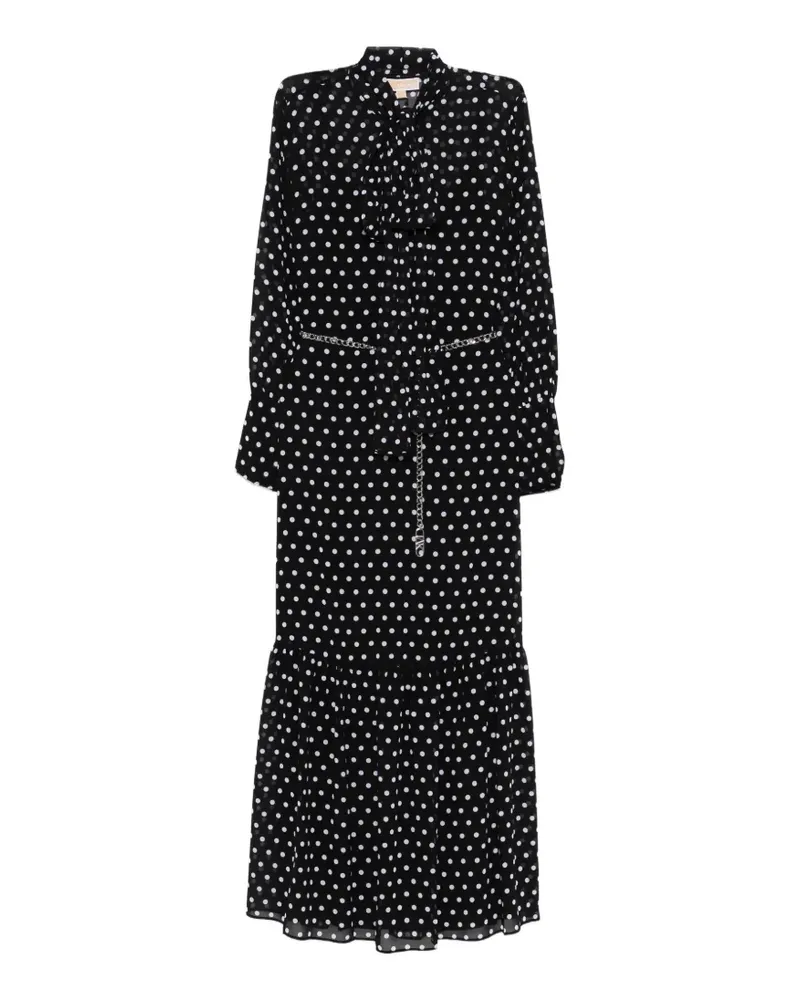 Michael Kors polka dot pussy-bow maxi dress - 048 048