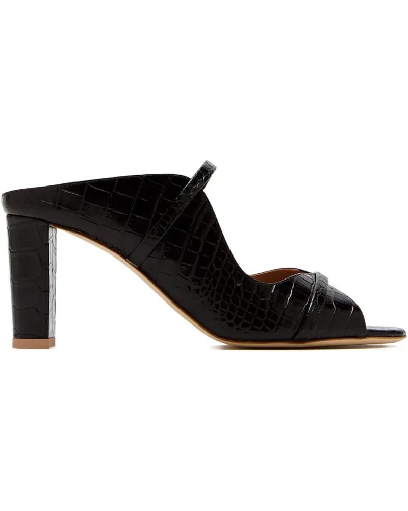 Malone Souliers Sandalen mit Kroko-Effekt 85mm - Schwarz Schwarz