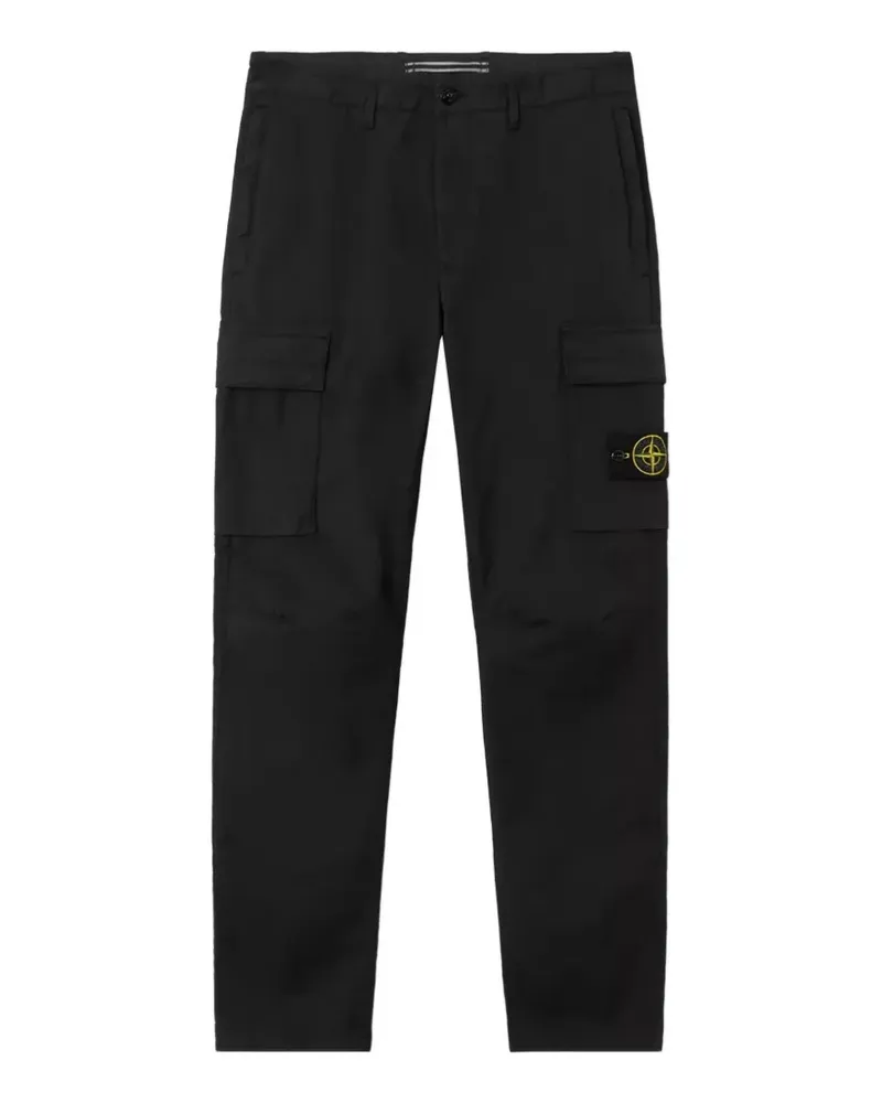 Stone Island logo-patch cargo pants - Schwarz Schwarz