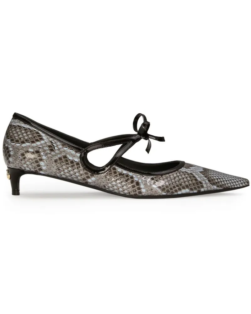Dolce & Gabbana Pumps mit Schleifenverschluss 30mm - Braun Braun