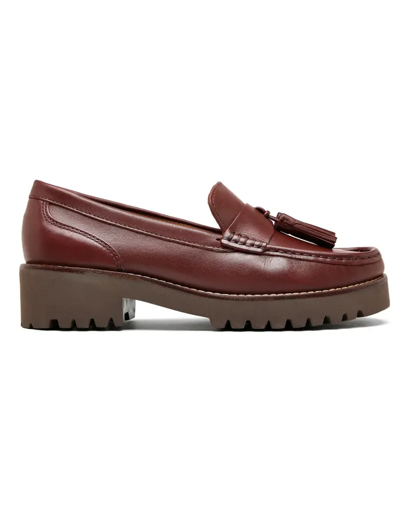 Sarah Chofakian Estrada Viena tassel leather loafers - Braun Braun