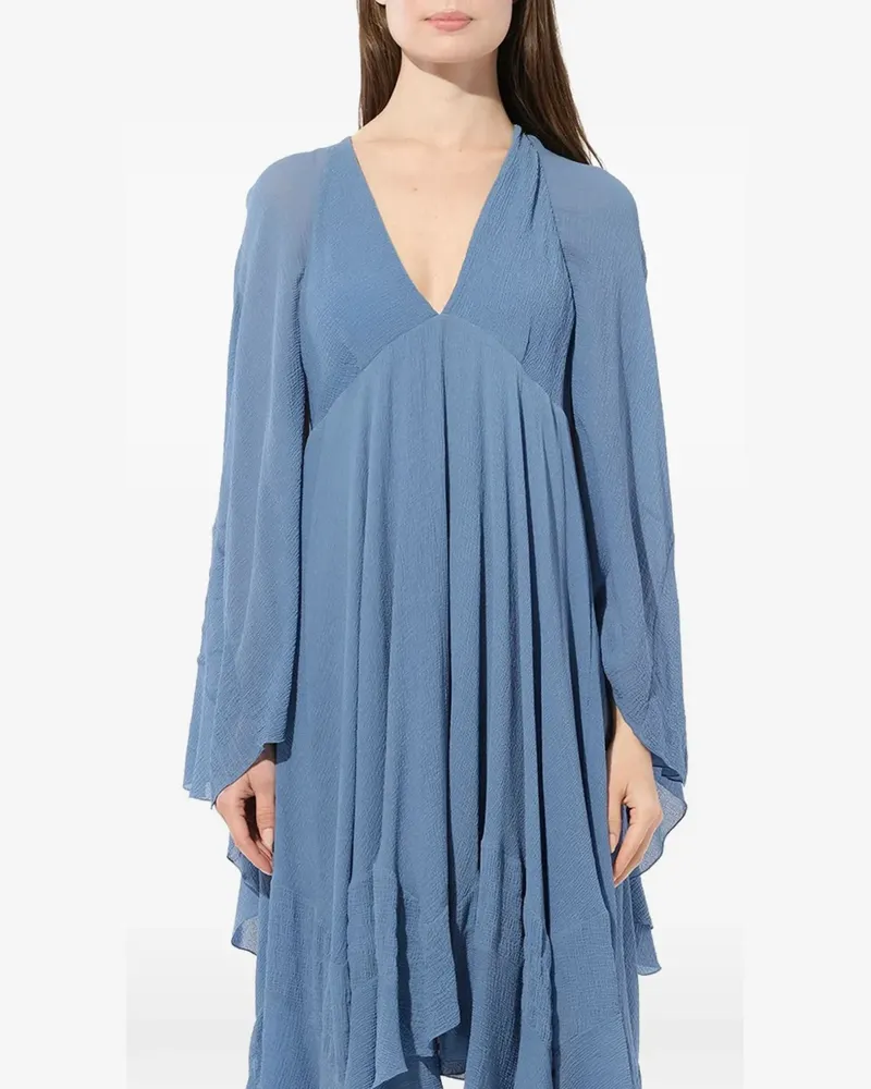 Chloé crinkled handkerchief-hem dress - Blau Blau