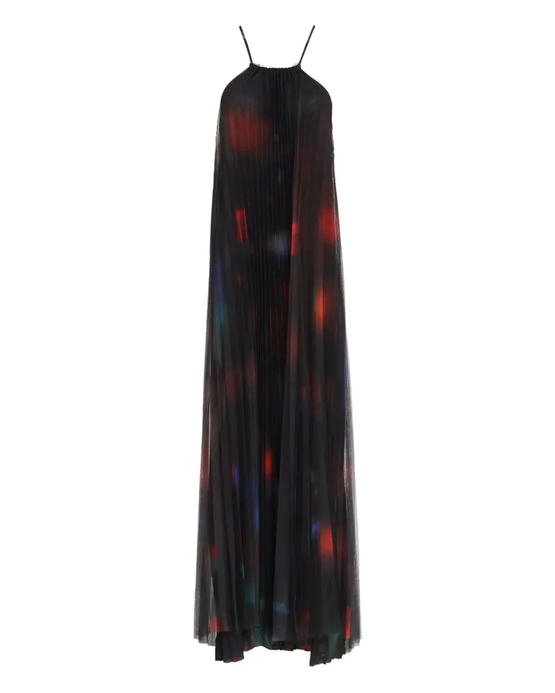 Osklen Plissiertes Maxikleid - Schwarz Schwarz