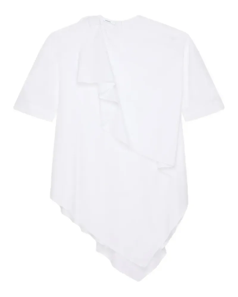 Givenchy Asymmetrisches Hemdkleid aus Baumwoll-Popeline mit Schleife - Weiß Weiß