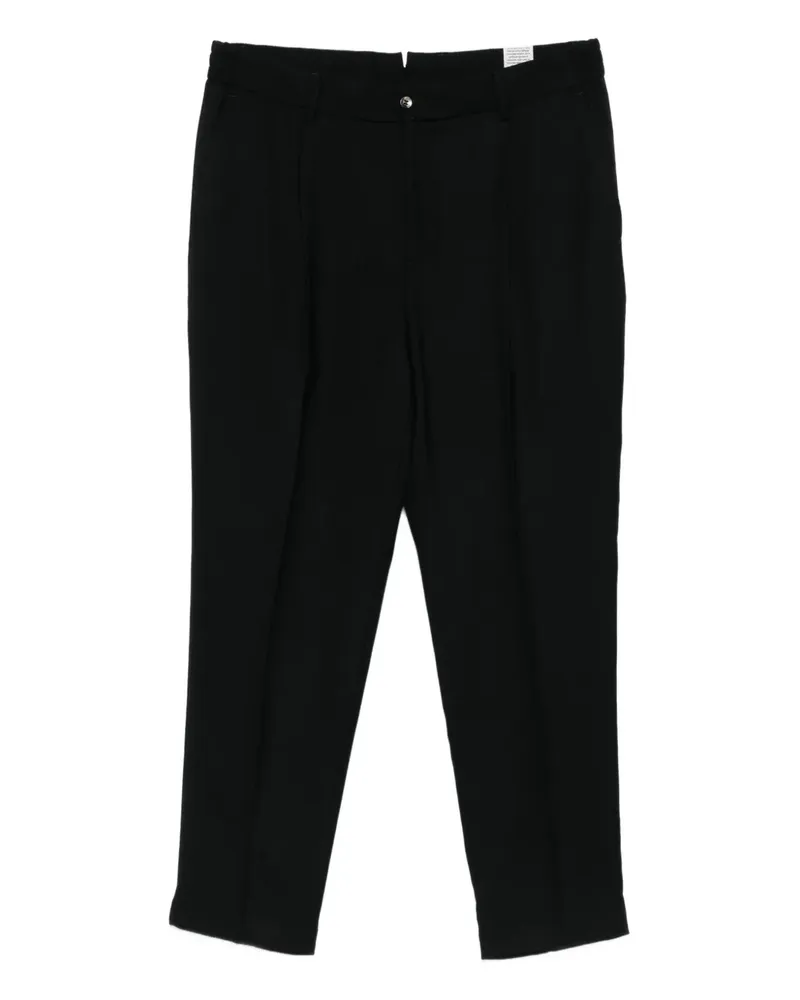 Luigi Bianchi Mantova pleat-detail trousers - Schwarz Schwarz