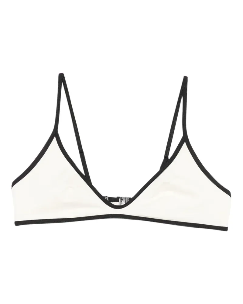 MC2 Saint Barth contrast-trim bikini top - Weiß Weiß