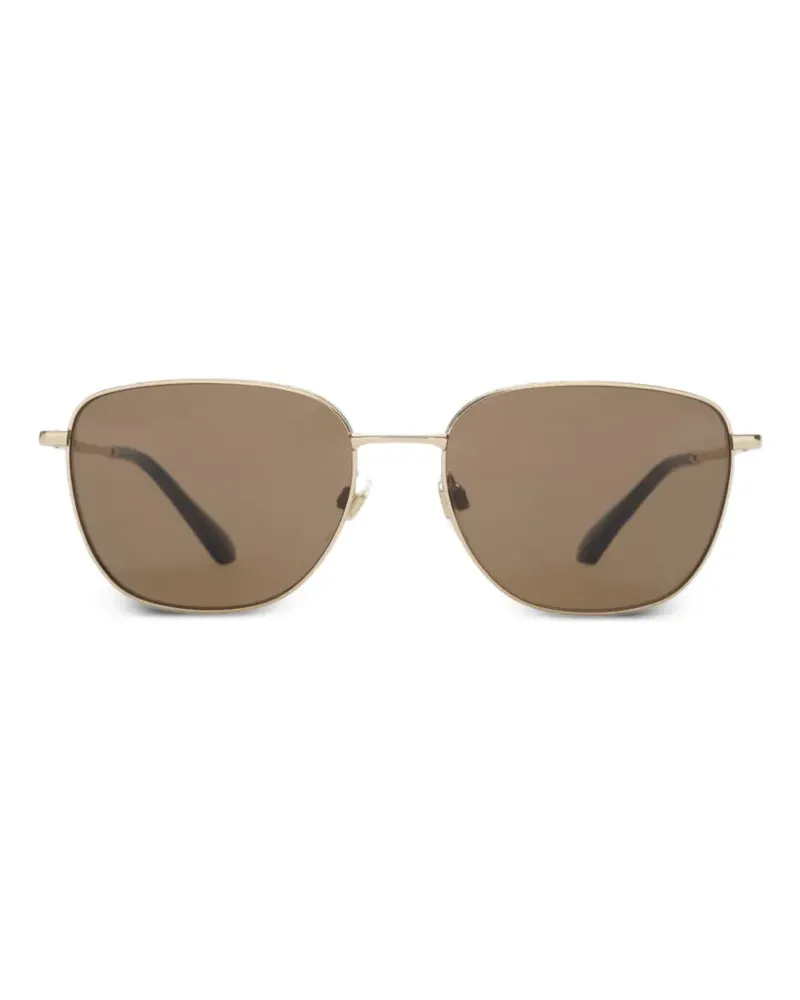 Burberry metal Check square sunglasses - Gold Gold