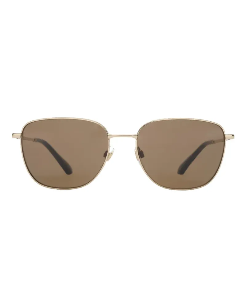 Burberry metal Check square sunglasses - Gold Gold