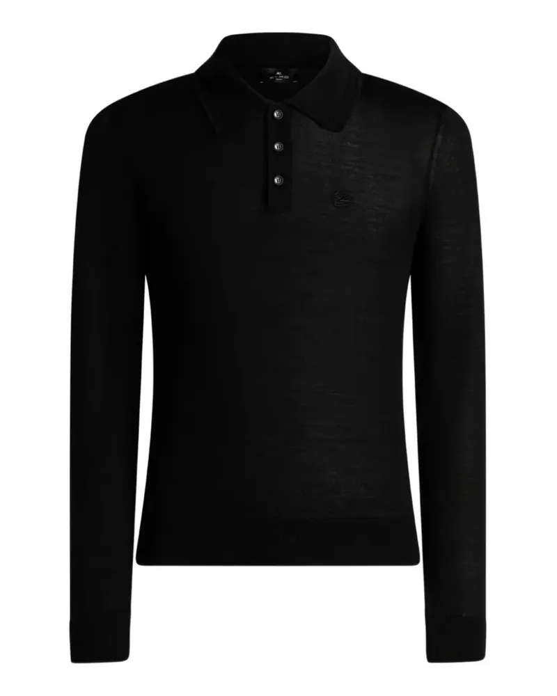 Etro polo-style wool and silk sweater - Schwarz Schwarz