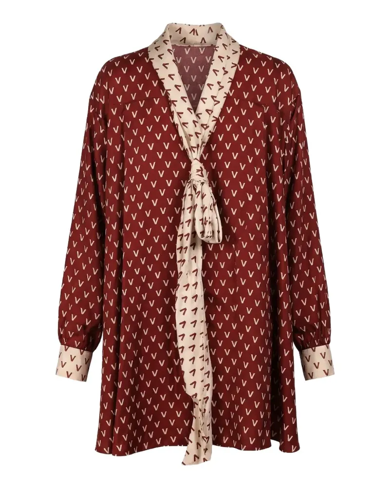 Valentino Garavani Minikleid mit Logo-Print - Rot Rot