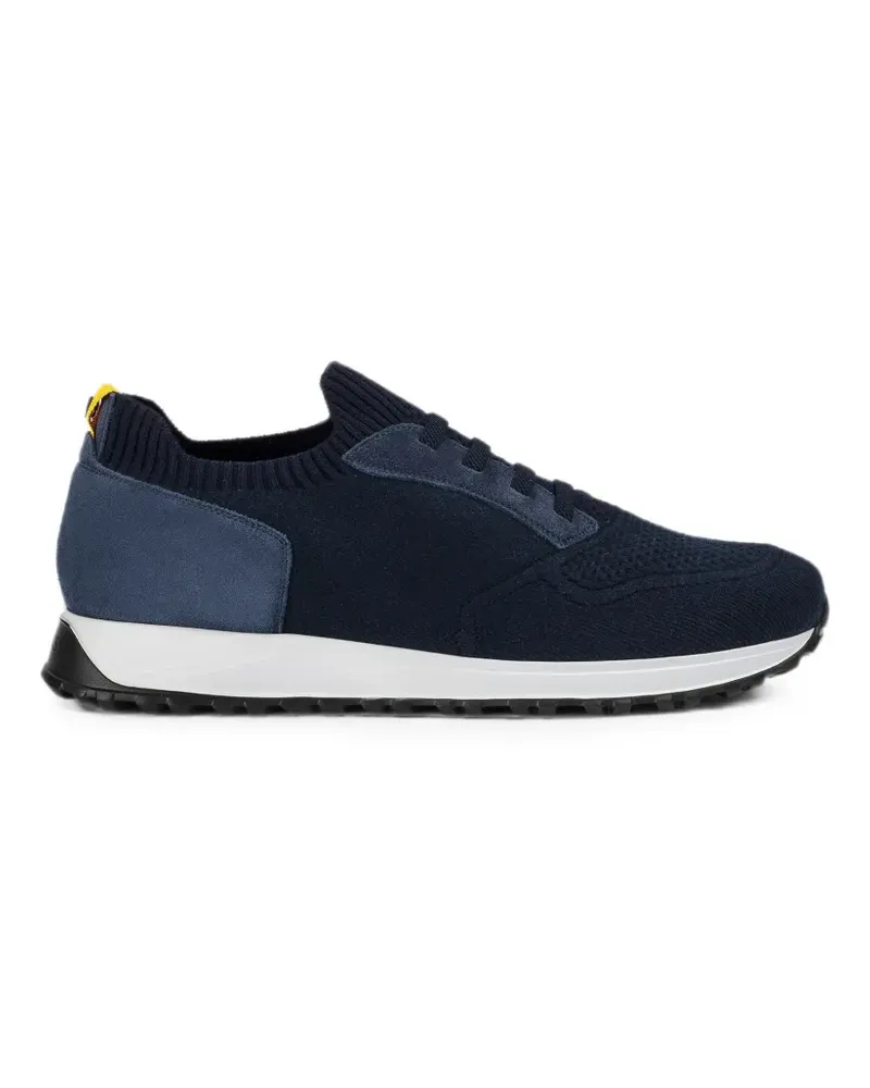 Doucal´s knitted panelled sneakers - Blau Blau