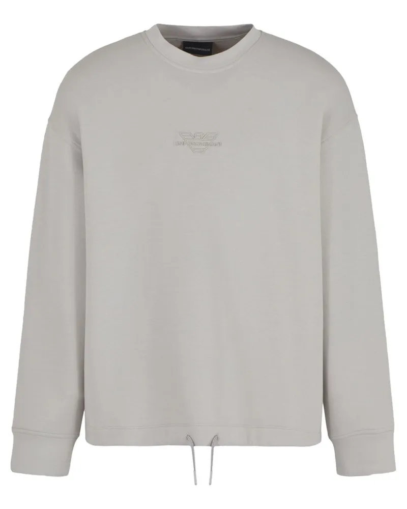 Emporio Armani Sweatshirt mit Logo-Stickerei Grau