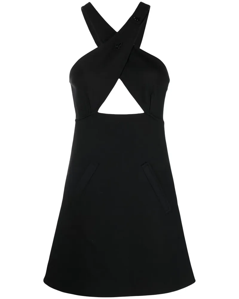 Courrèges Ärmelloses Kleid - Schwarz Schwarz