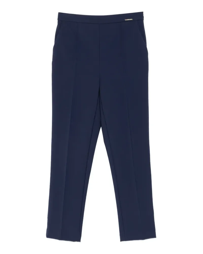 Elisabetta Franchi pressed-crease slim-cut trousers - Blau Blau