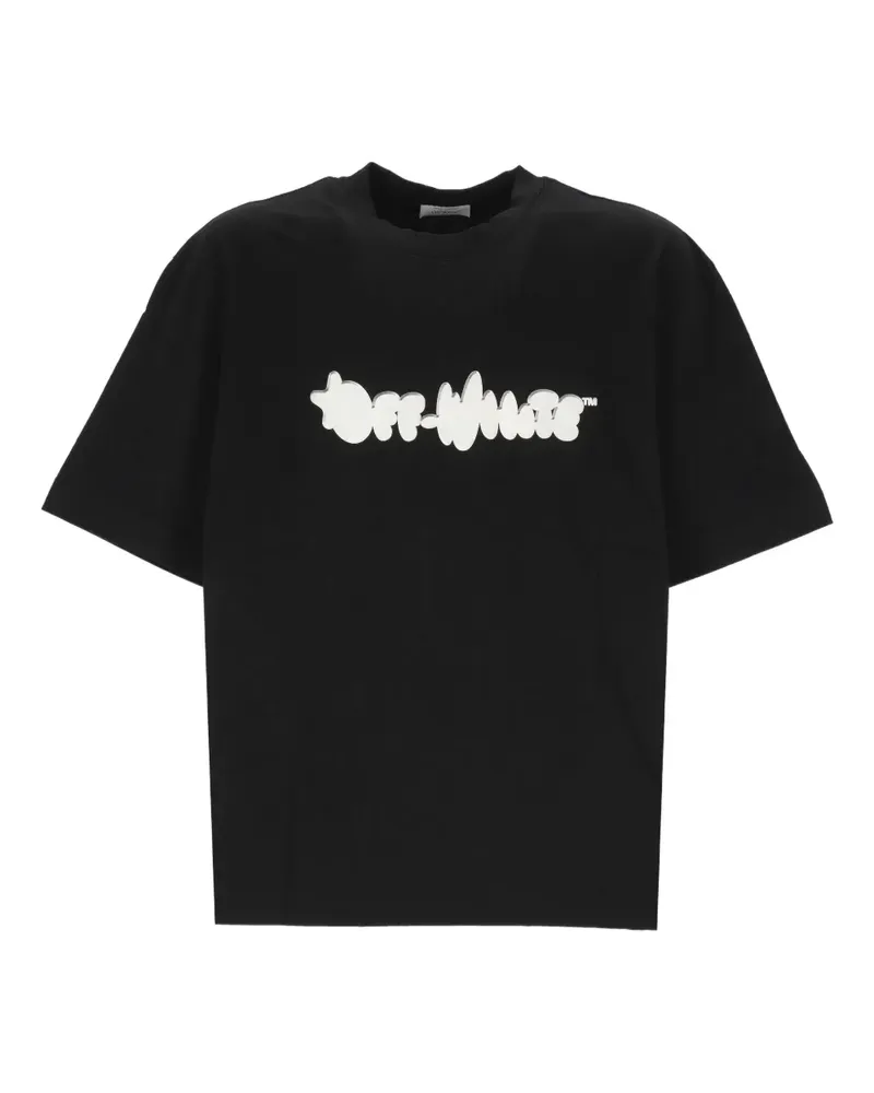 OFF-WHITE logo-print T-shirt - Schwarz Schwarz