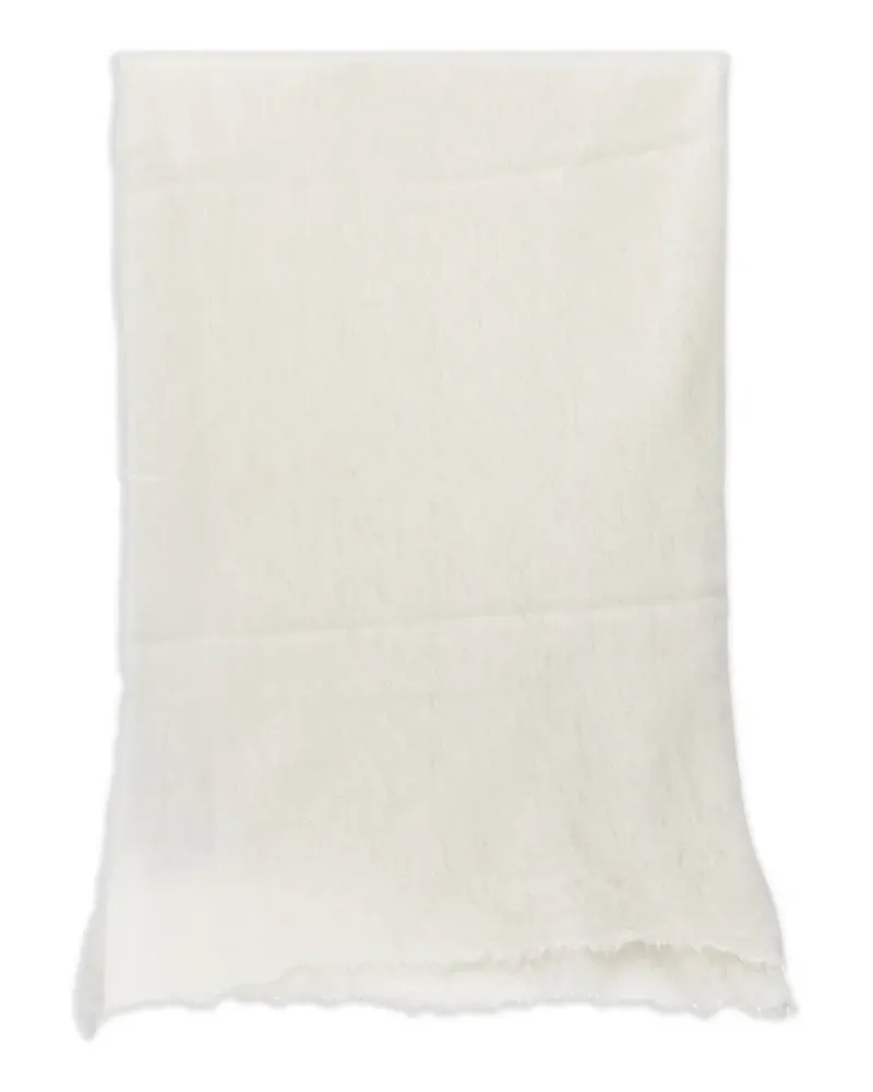 Fedeli frayed-edge scarf - Weiß Weiß