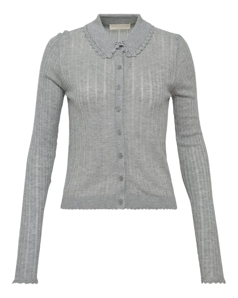 Ulla Johnson Lottie crochet-trimmed cardigan - Grau Grau