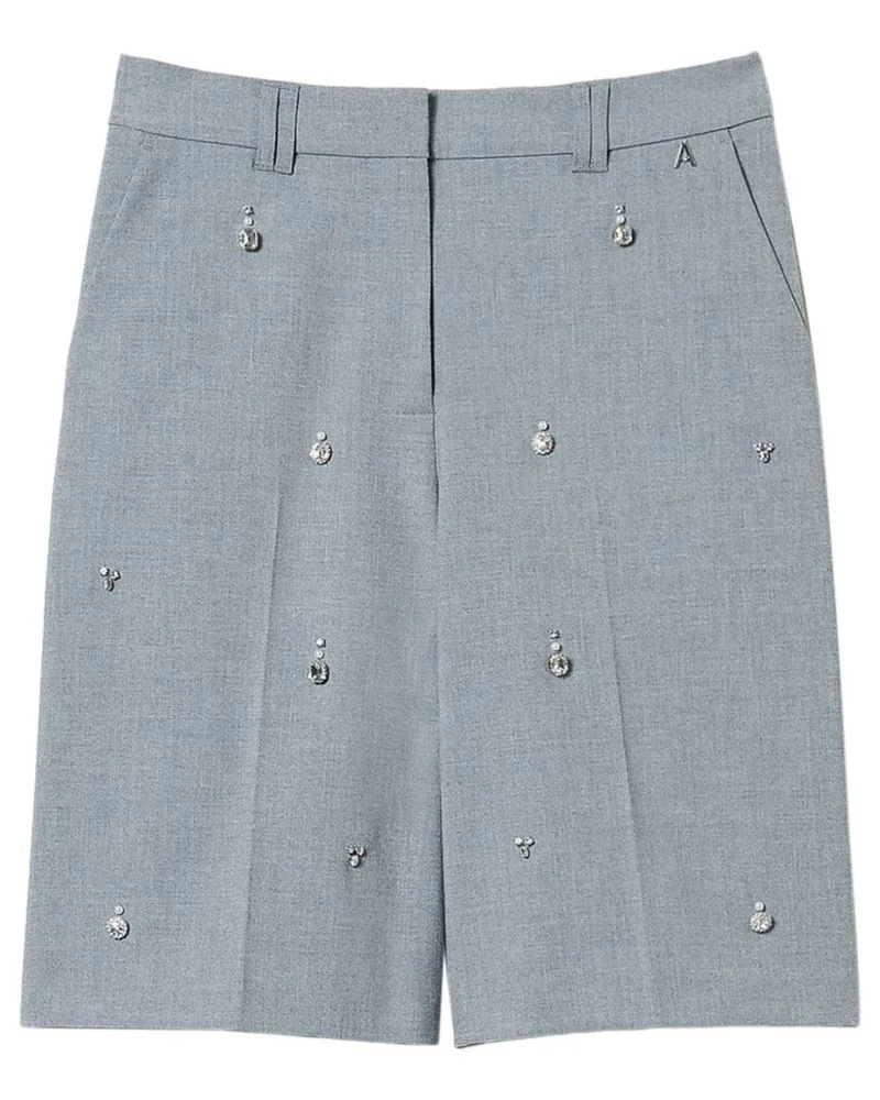 Twin-Set Shorts mit Kristallen - Grau Grau