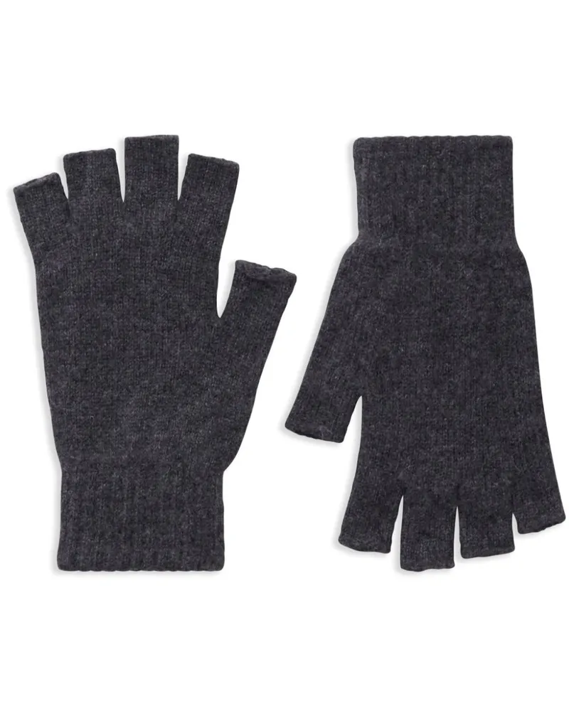 Pringle of Scotland Fingerlose Handschuhe aus Kaschmir - Grau Grau