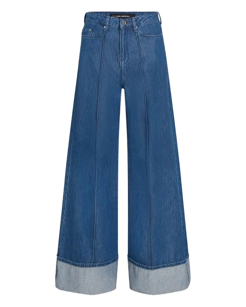 Karl Lagerfeld Jeans mit Umschlag - Blau Blau