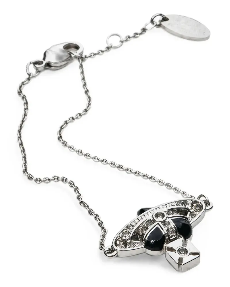 Vivienne Westwood New Diamante Heart Armband mit Kristallen - Silber Silber