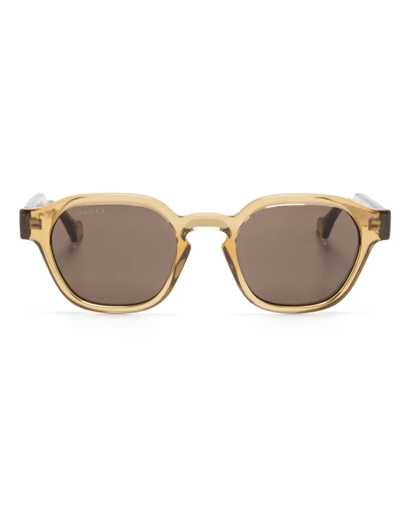 Gucci Sonnenbrille mit eckigem Gestell - Braun Braun