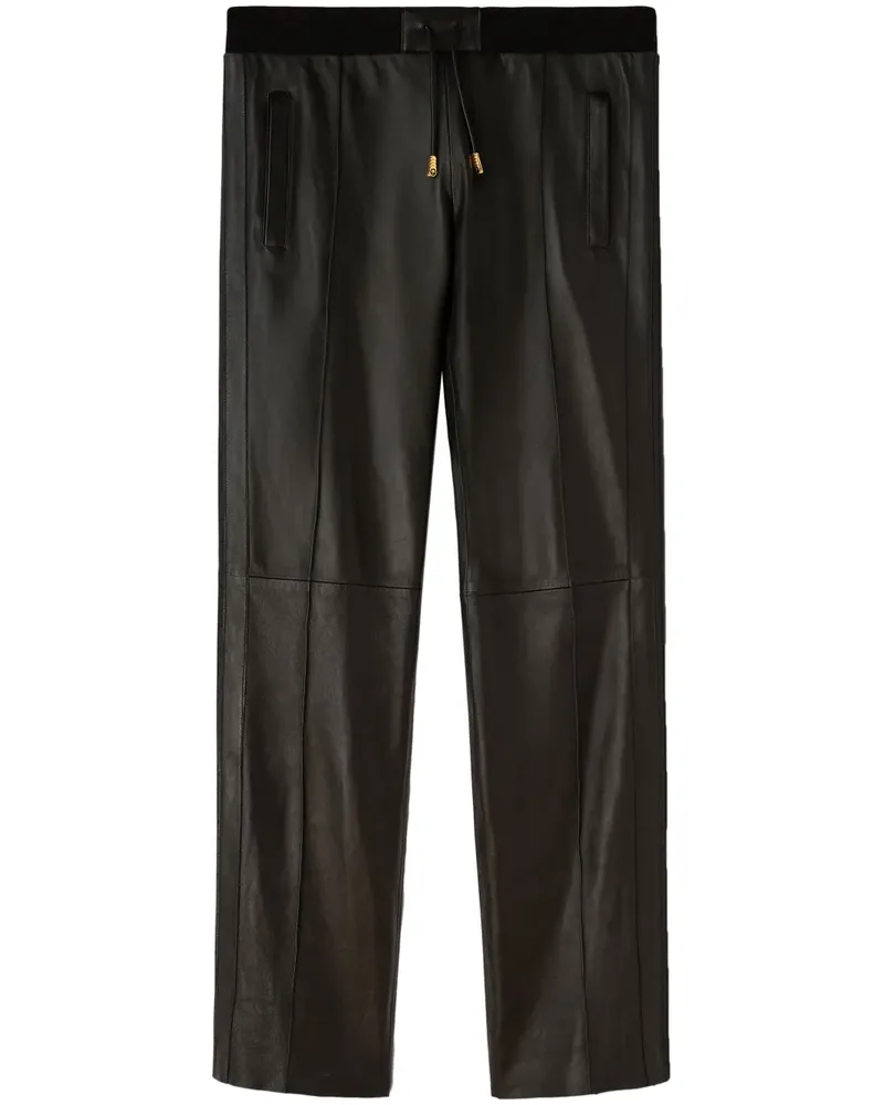 Palm Angels Jogginghose aus Leder - Schwarz Schwarz