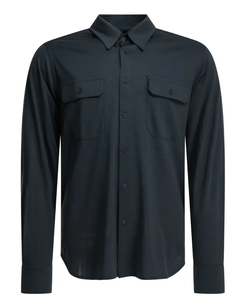 Tom Ford button-up chest-pocket shirt - Schwarz Schwarz