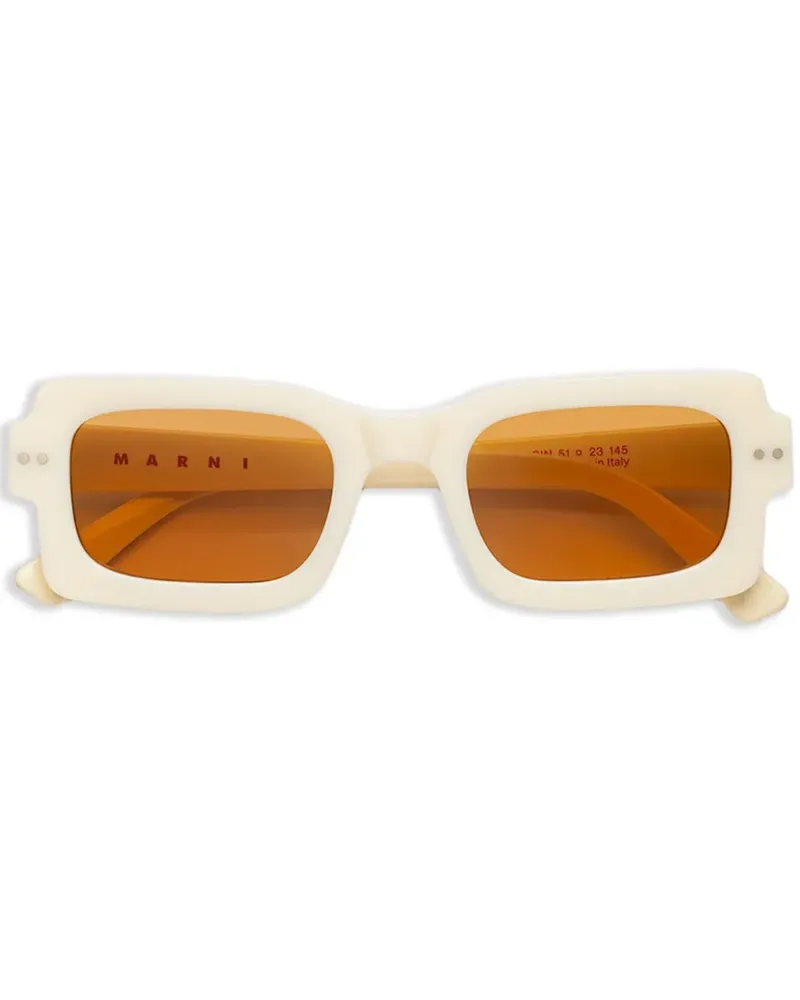 Marni Lake Vostok Sonnenbrille mit eckigem Gestell - Weiß Weiß