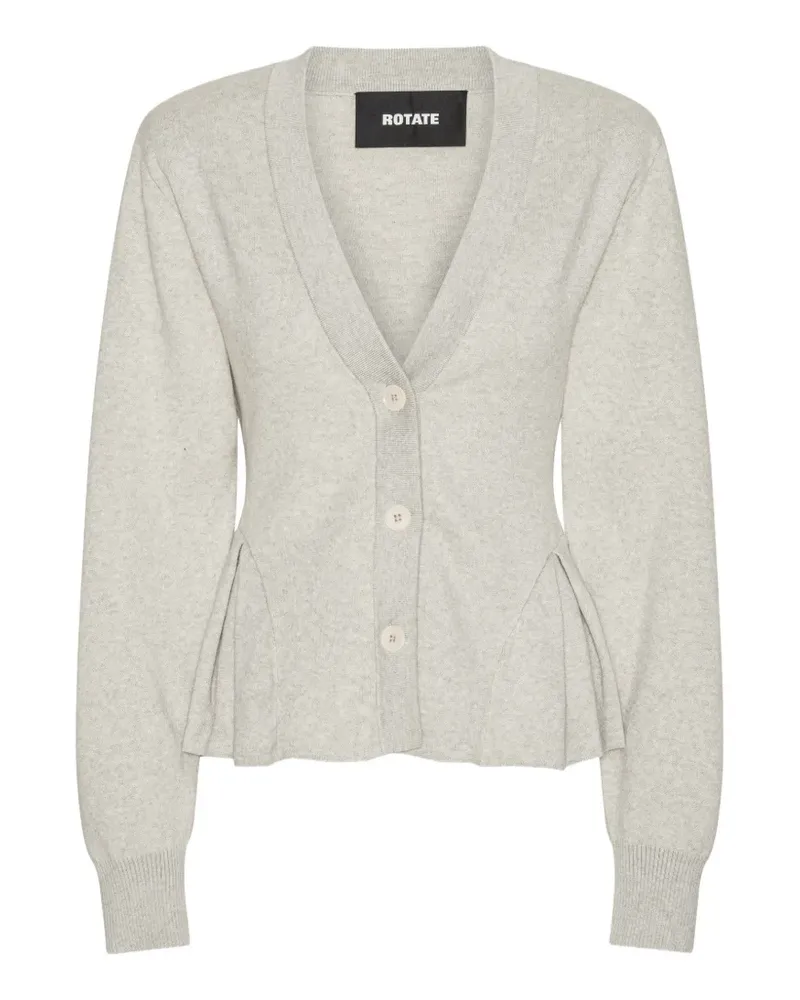 ROTATE Birger Christensen Cardigan mit V-Ausschnitt - Grau Grau