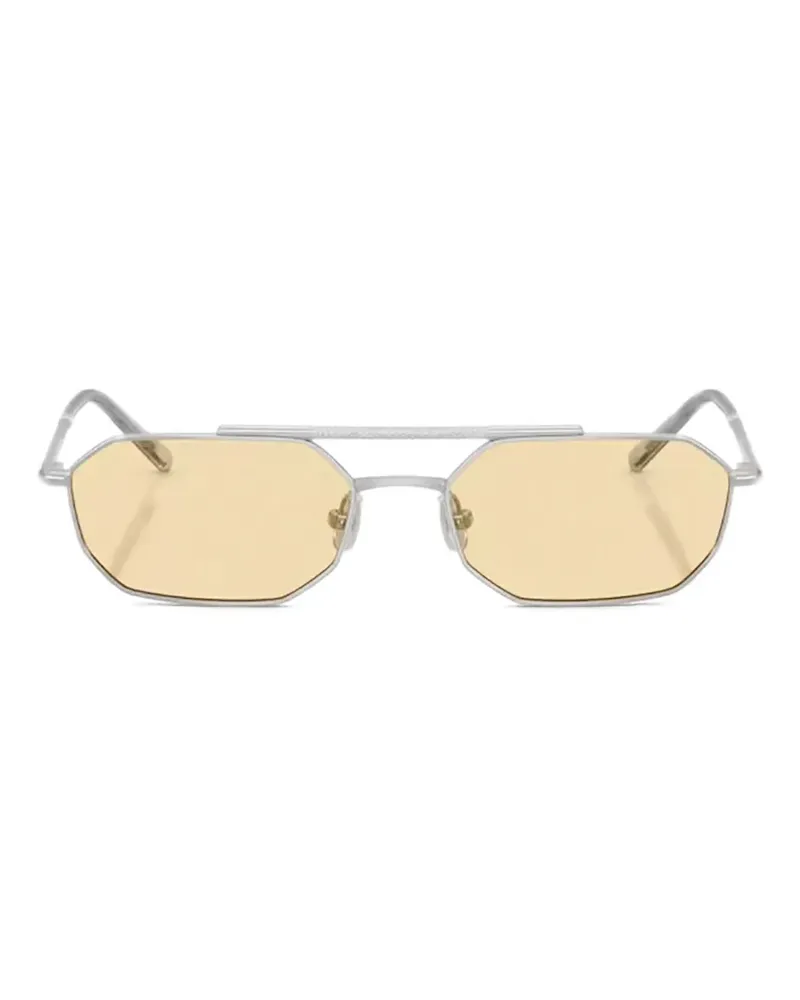Brunello Cucinelli Tyler Sonnenbrille mit geometrischem Gestell - Silber Silber