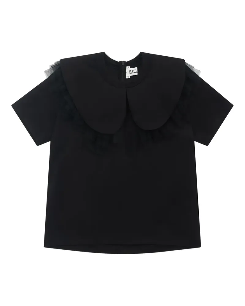 Noir Kei Ninomiya T-Shirt mit Kragen - Schwarz Schwarz