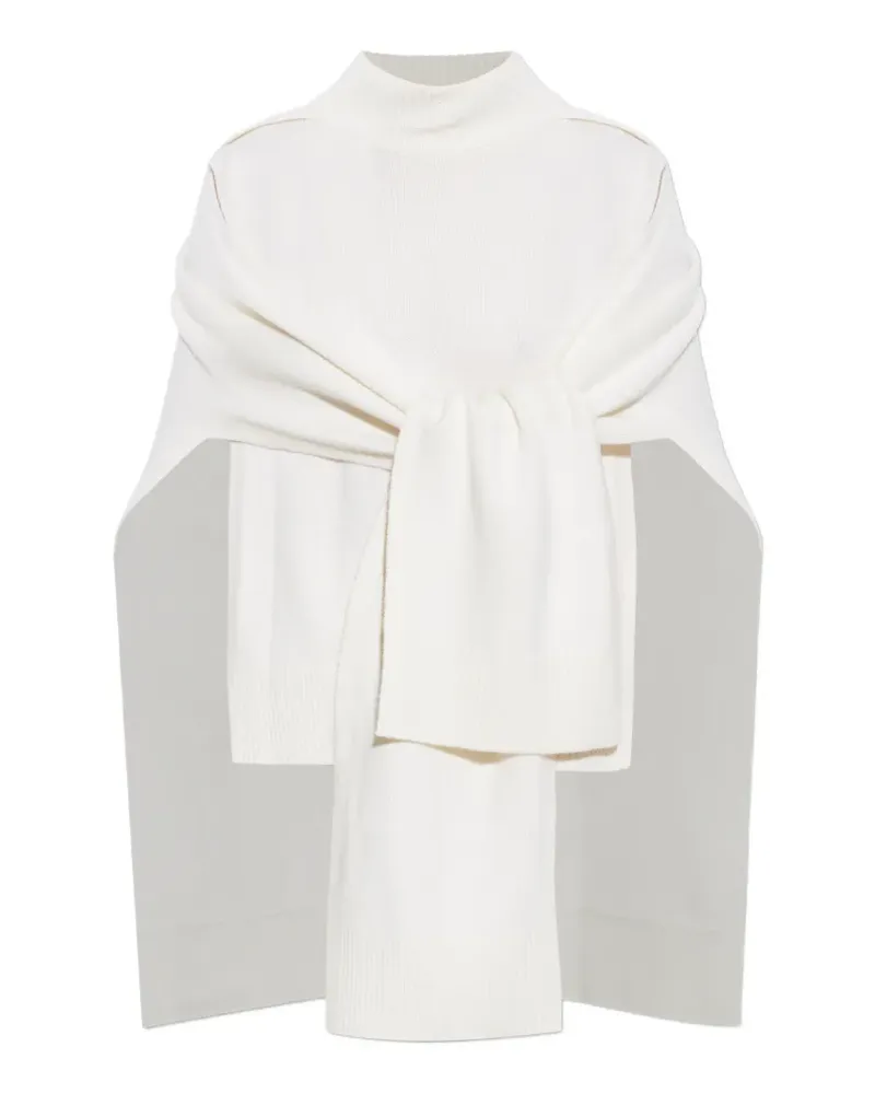 Lisa Yang turtleneck cape - Weiß Weiß