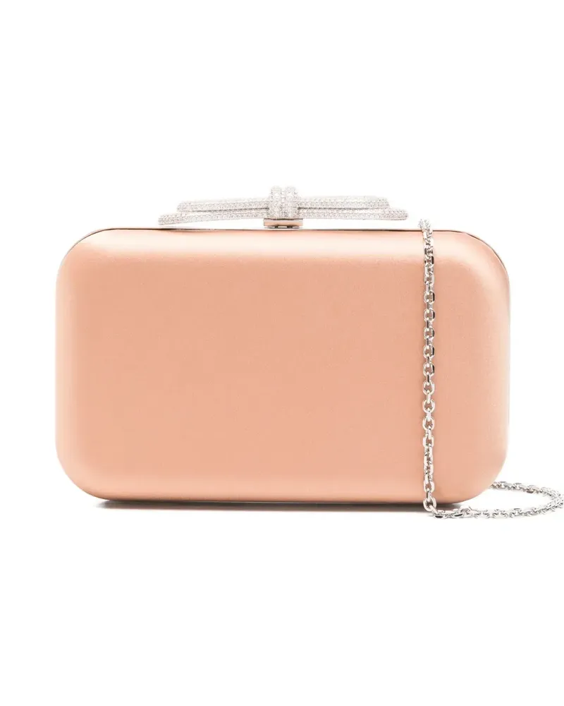 Mach & Mach Clutch mit Kristallen - Nude Nude