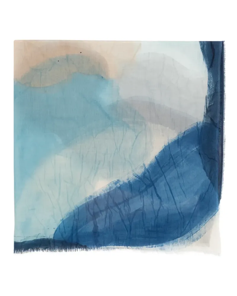 Faliero Sarti Bubbles fringed scarf - Blau Blau