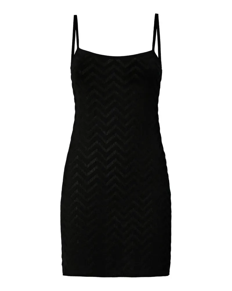 Missoni chevron-pattern minidress - Schwarz Schwarz