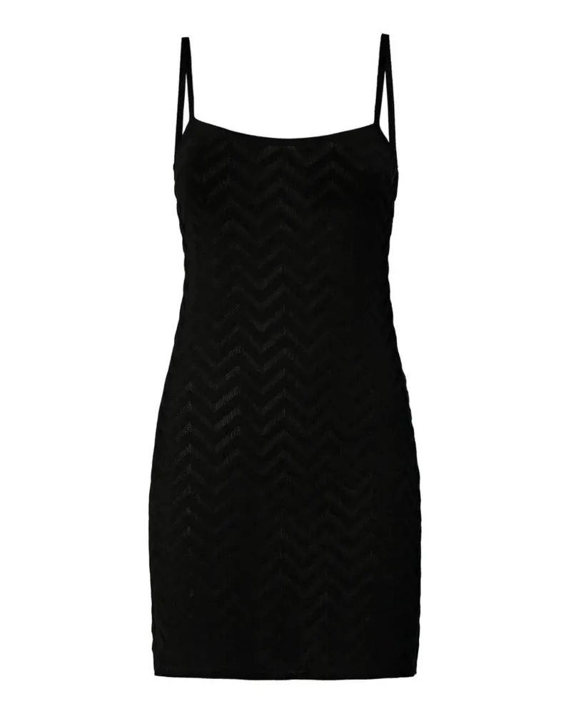 Missoni Minikleid mit Zickzackmuster - Schwarz Schwarz